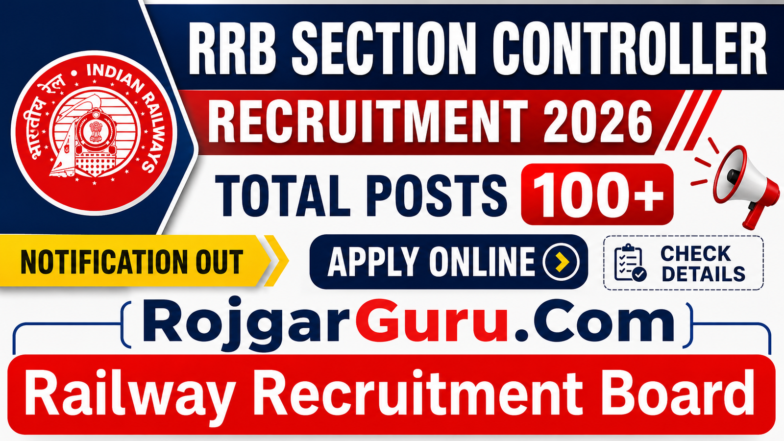RRB Section Controller Recruitment