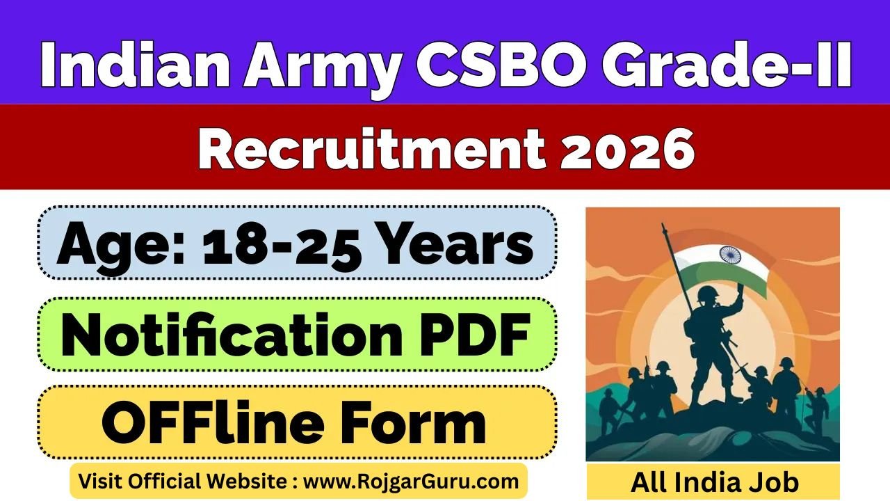 Indian Army CSBO Bharti 2026